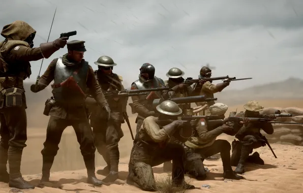 Война, игра, солдаты, Electronic Arts, Battlefield 1