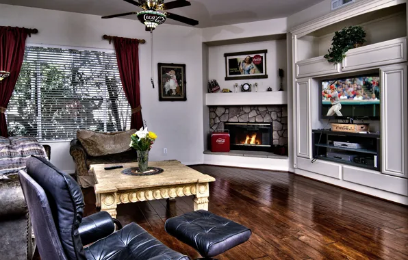 Дизайн, стиль, комната, интерьер, камин, гостиная