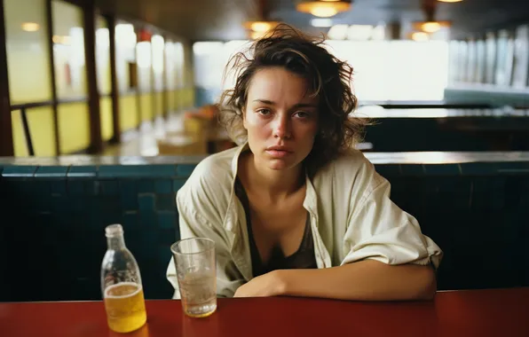Картинка girl, depression, mood, Drunk, booze