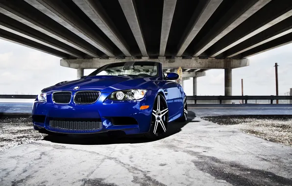 Картинка дорога, синий, мост, бмв, BMW, blue, E93