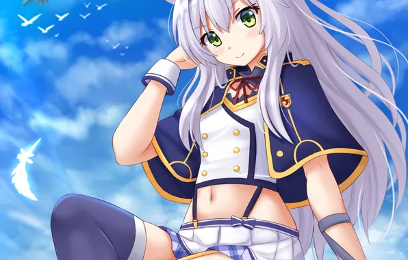 Девушка, аниме, арт, Rokudenashi Majutsu Koushi to Akashic Records