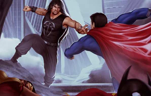 Картинка Superman, Punch, Roman Reigns
