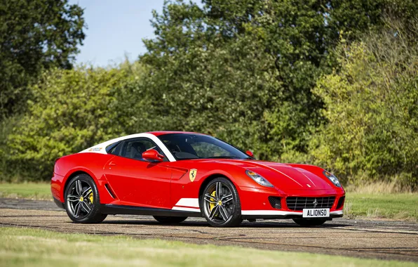 Дорога, Ferrari, красный цвет, Ferrari 599 GTB