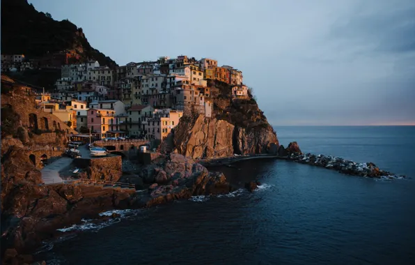 Картинка море, скалы, Италия