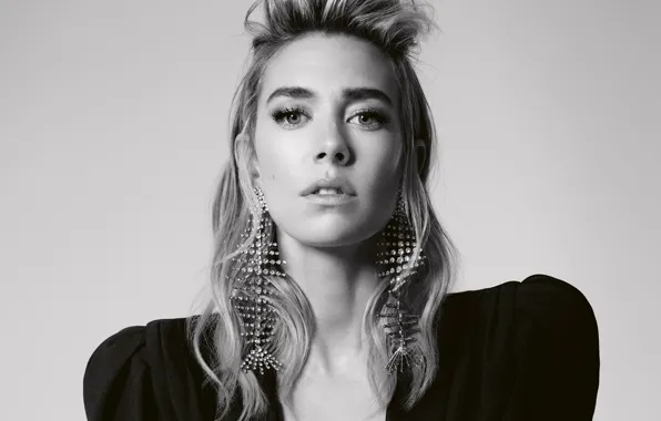 Взгляд, поза, актриса, hair, Ванесса Кирби, Vanessa Kirby