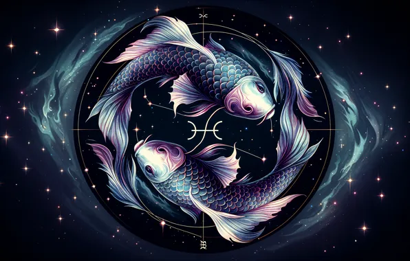 Картинка zodiac, constellation, pisces