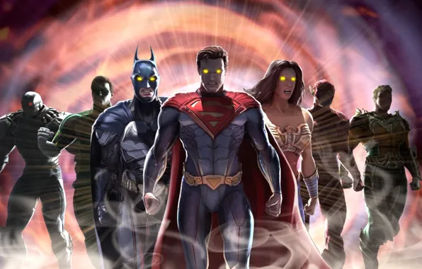 Бэтмен, киборг, Batman, супермен, Зелёный Фонарь, Superman, DC Comics, Cyborg
