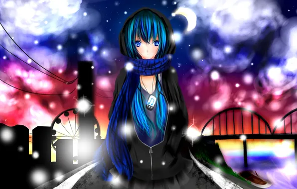 Картинка vocaloid, blue, eyes, hatsune, mikuo