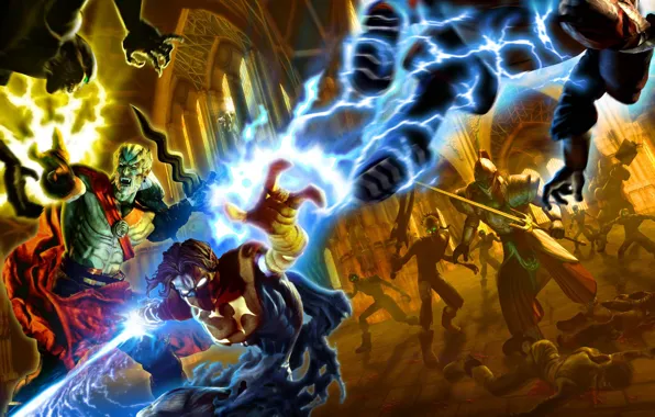 Игра, меч, доспехи, солдаты, вампир, Raziel, Legacy of kain, Разиэль
