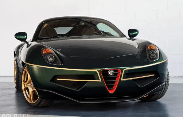 Green, Alfa Romeo, front, Disco Volante, alfa