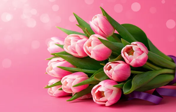 Букет, тюльпаны, wallpaper, 8 марта, tulips, bokeh, spring, bouquet