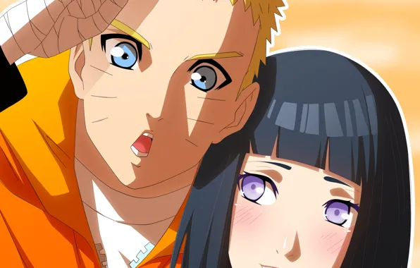 Девушка, парень, Наруто, Naruto, Наруто Узумаки, Хината Хьюга
