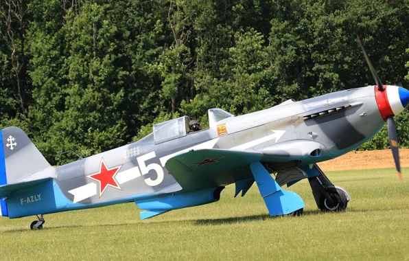 Картинка самолет, ВОВ, Yakovlev, одномоторный, Як-3, Yak-3