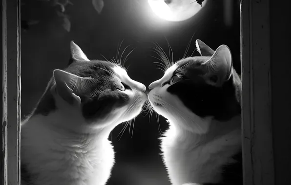 Кошки, котята, малыши, компания, милота, мордашки, ИИ-арт, нейросеть