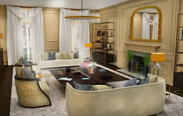 Дизайн, стиль, интерьер, камин, гостиная, luxury living room, by Evgenios Kakolyris, post window flares