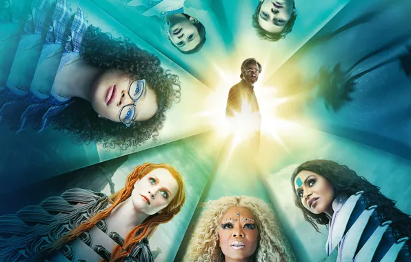 Фантастика, фэнтези, постер, Крис Пайн, Chris Pine, Reese Witherspoon, Риз Уизерспун, A Wrinkle in Time