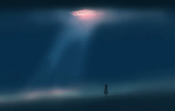 Туман, девочка, просвет