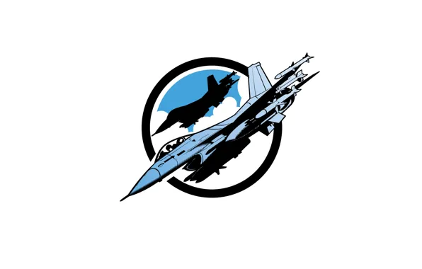 Картинка истребитель, полёт, F-16, многоцелевой