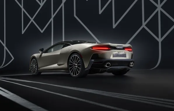 McLaren, суперкар, вид сзади, MSO, 2019, McLaren GT, Defined Flux Silver