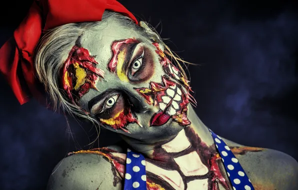 Картинка girl, zombie, make up