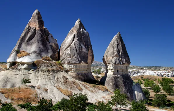 Горы, природа, скалы, Турция, Каппадокия