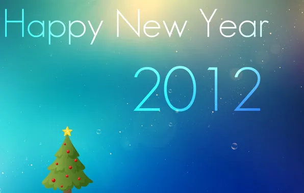 Картинка надпись, обоя, ель, Новый год, 2012, happy, wallpapers, new