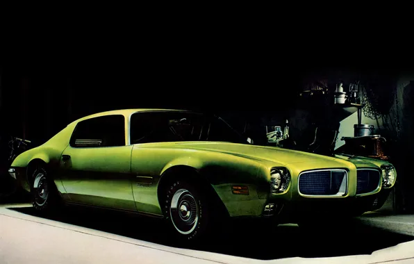 Картинка green, мускул-кар, Pontiac, понтиак, Firebird