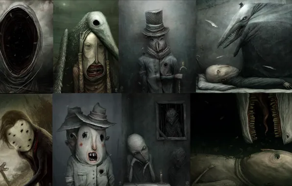 Картинка horror, art, creepy, surreal, anton semenov