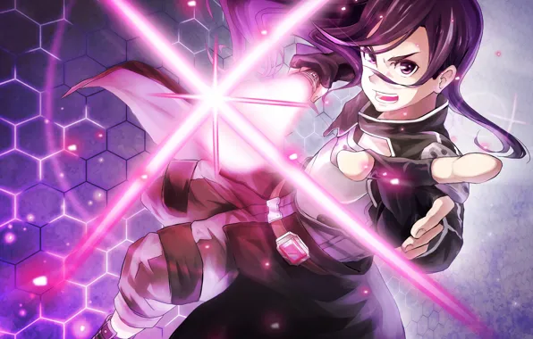 Light, battlefield, sword, game, fighter, anime, boy, fight