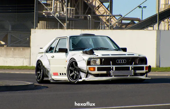 Audi, Белый, Машина, Тюнинг, Car, Render, Quattro, Рендеринг