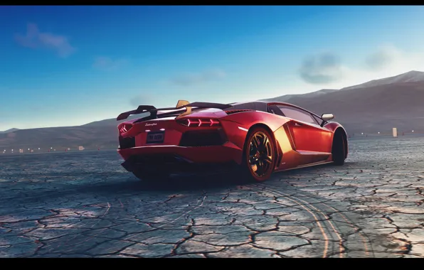 Lamborghini aventador, the crew, game art