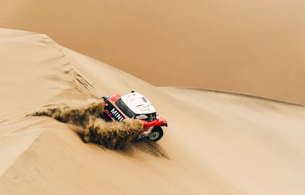 Песок, Красный, Mini, Спорт, Пустыня, Скорость, Rally, Dakar