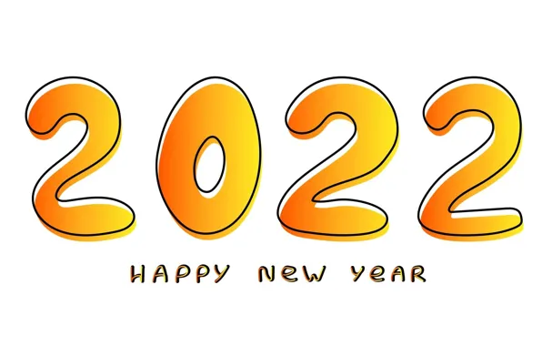 Картинка праздник, надпись, новый год, белый фон, Happy New Year, с новым годом, Merry Christmas, 2022