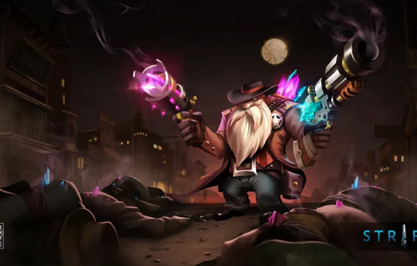 Strife, гном, moba, кристалические пистолеты, судья стоун