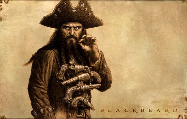 Картинка арт, пираты карибского моря, pirates of the caribbean, disney, черная борода, на странных берегах, on …
