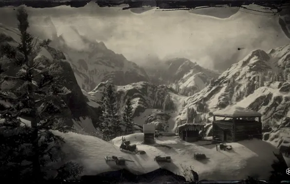 HDR, Wood, Winter, Mountain, Game, UHD, Red Dead Redemption 2, Xbox One X