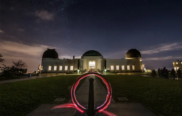 Ночь, Калифорния, california, Лос-Анджелес, night, los angeles, The Griffith Observatory