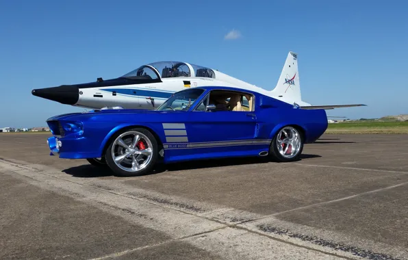 Mustang, ford, blue, boss