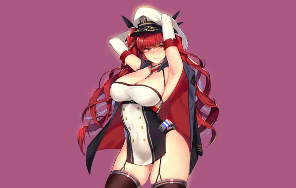 Girl, sexy, cleavage, thighhighs, long hair, dress, boobs, anime