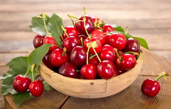 Ягоды, корзина, fresh, черешня, fruit, спелая, cherry