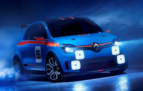 Concept, концепт, Renault, полумрак, Рено, передок, Twin'Run