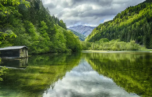 Картинка озеро, Австрия, Green Lake