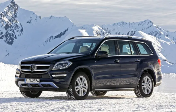 Зима, снег, mercedes-benz, 500, blueefficiency