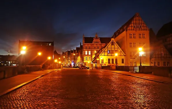 Dark, night, street