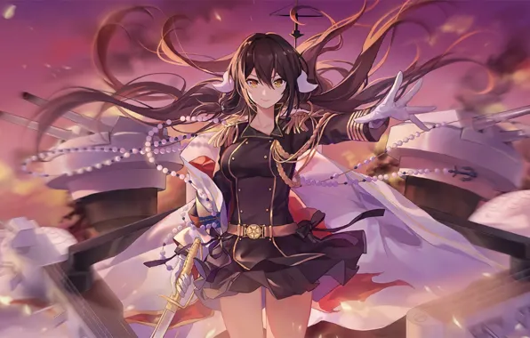 Девушка, оружие, аниме, Azur Lane