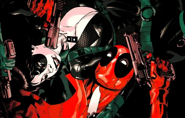 Deadpool, Marvel, Дэдпул, Wade Wilson, Domino, Нина Турман, Neena Thurman, Домино