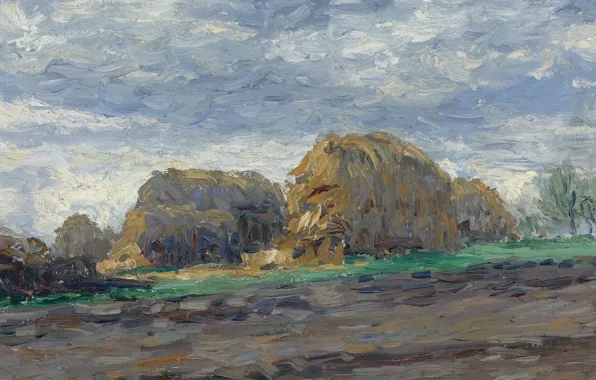 Пейзаж, картина, Francis Picabia, Стога, Франсис Пикабиа
