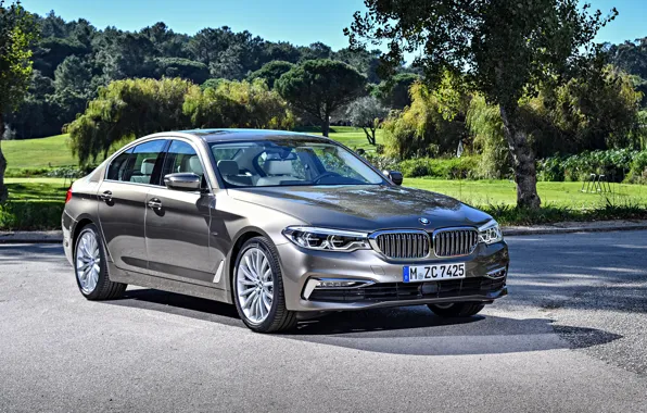 Авто, солнце, тень, BMW, Sedan, шикарный, Luxury, 520d