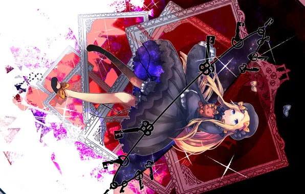 Аниме, падение, арт, девочка, Fate Grand Order, Судьба великая кампания, Abigail Williams, Foreigner