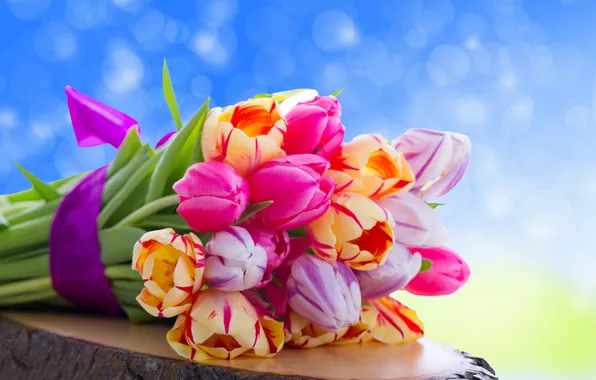 Картинка цветы, букет, тюльпаны